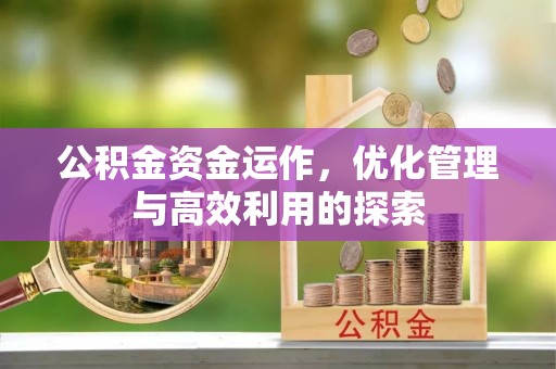 大安公积金资金运作，优化管理与高效利用的探索