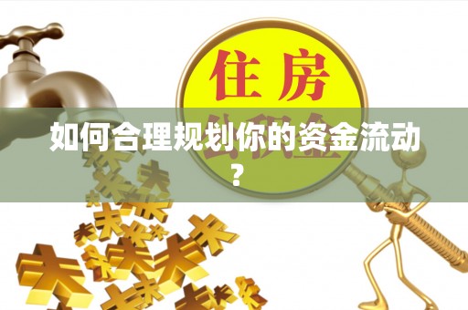 大安如何合理规划你的资金流动？