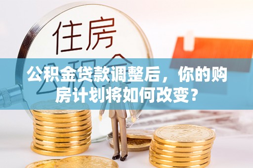 大安公积金贷款调整后，你的购房计划将如何改变？
