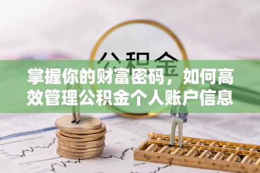 大安掌握你的财富密码，如何高效管理公积金个人账户信息