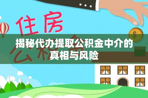 大安揭秘代办提取公积金中介的真相与风险