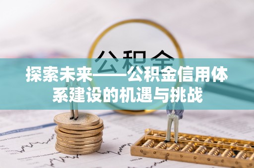 大安探索未来——公积金信用体系建设的机遇与挑战