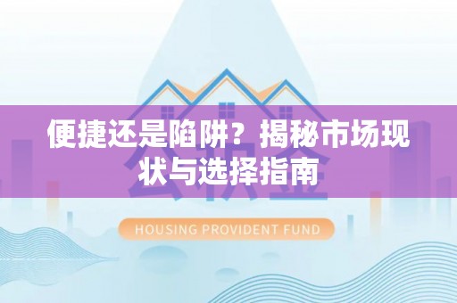 大安便捷还是陷阱？揭秘市场现状与选择指南