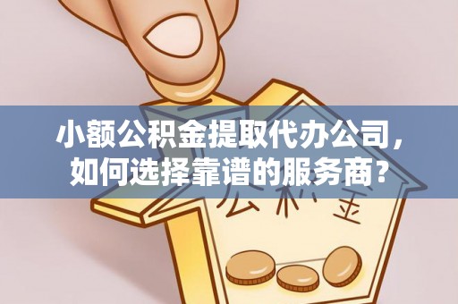 大安小额公积金提取代办公司，如何选择靠谱的服务商？