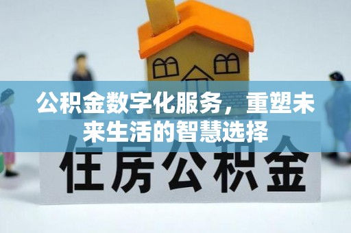 大安公积金数字化服务，重塑未来生活的智慧选择