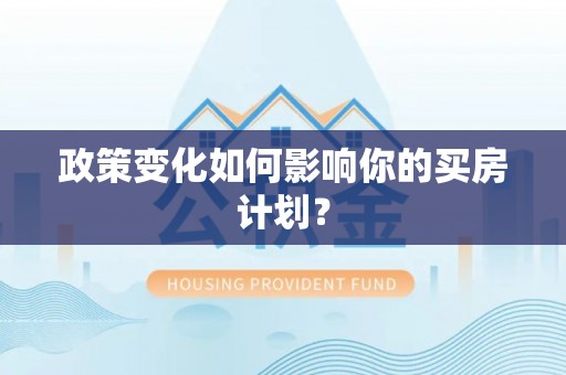 大安政策变化如何影响你的买房计划？