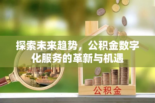 大安探索未来趋势，公积金数字化服务的革新与机遇