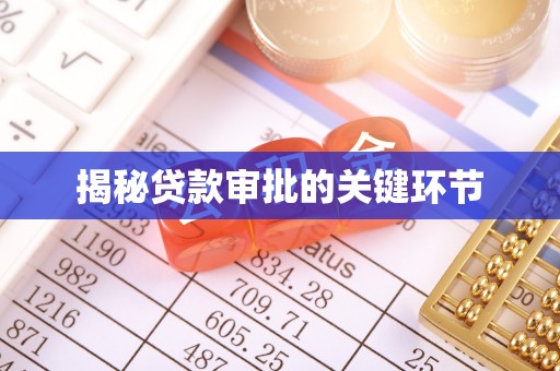 大安揭秘贷款审批的关键环节