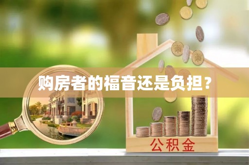 大安购房者的福音还是负担？