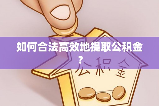 大安如何合法高效地提取公积金？