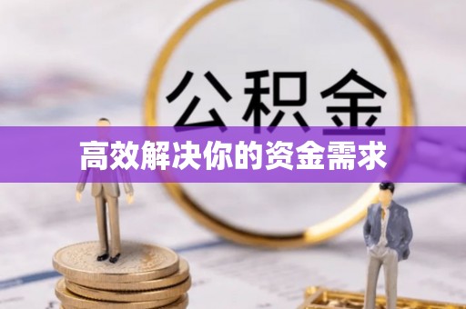 大安高效解决你的资金需求