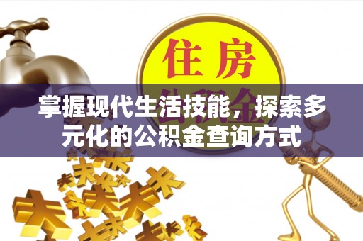 大安掌握现代生活技能，探索多元化的公积金查询方式